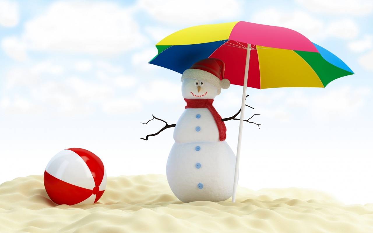 Summer Snowman for 1280 x 800 widescreen resolution