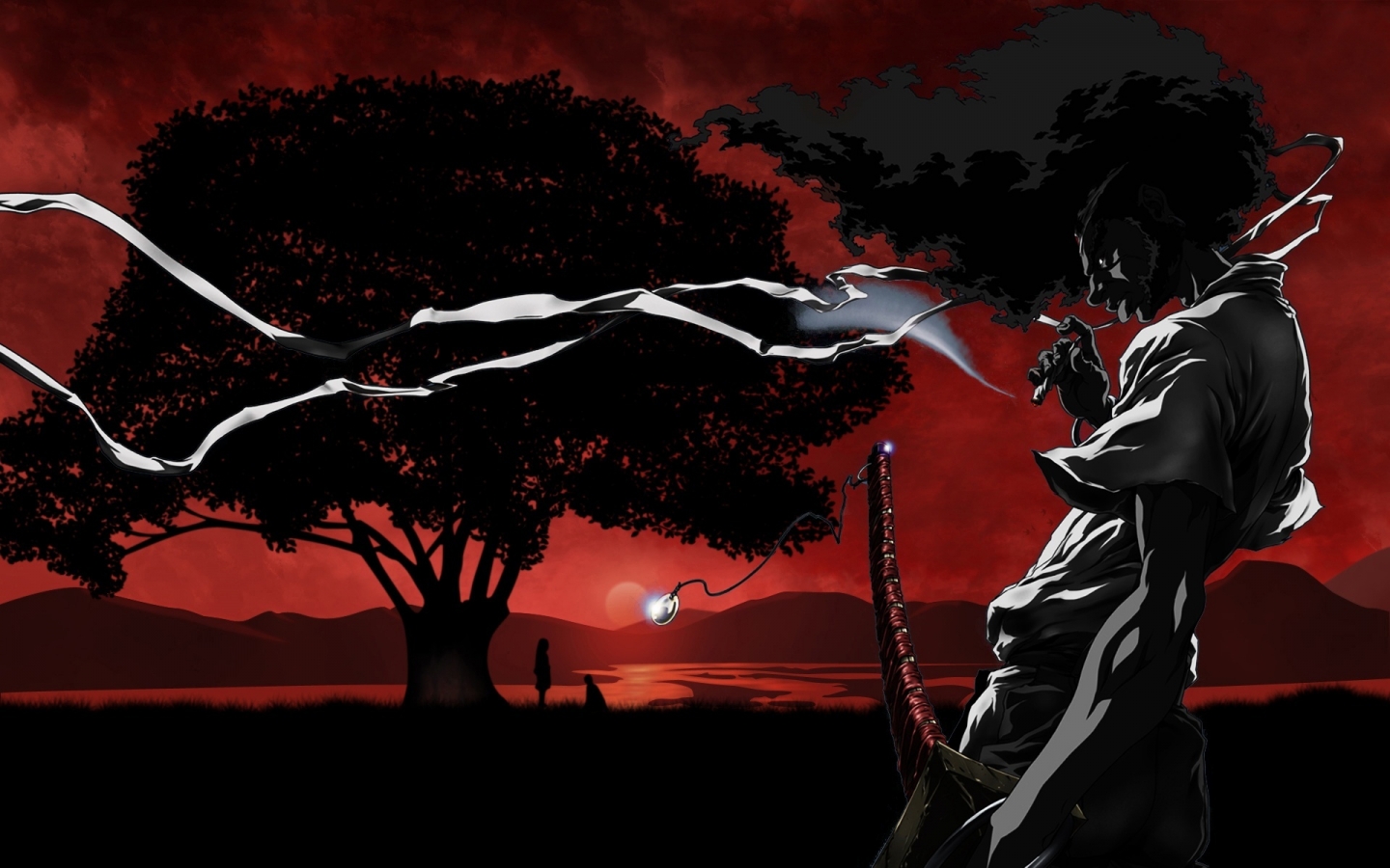 Sundown Afro Samurai for 1440 x 900 widescreen resolution