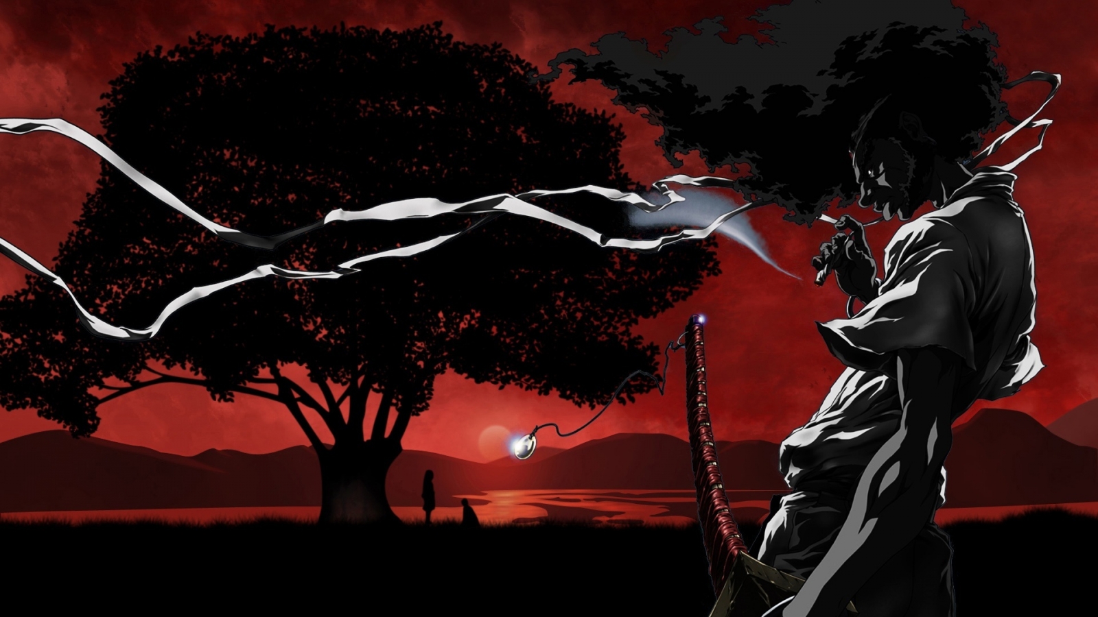 Sundown Afro Samurai for 1600 x 900 HDTV resolution