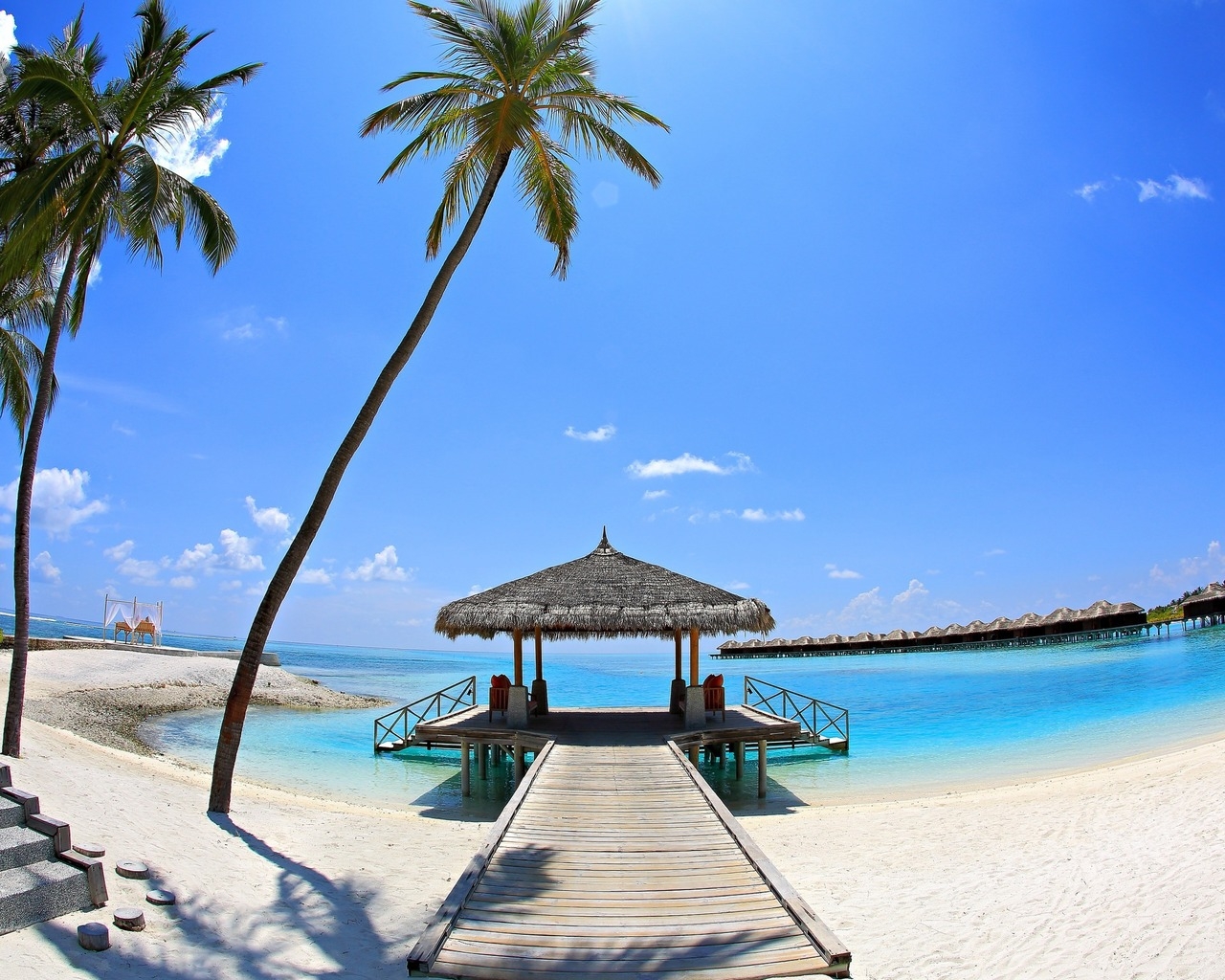 Sunny Palm Beach Corner  for 1280 x 1024 resolution