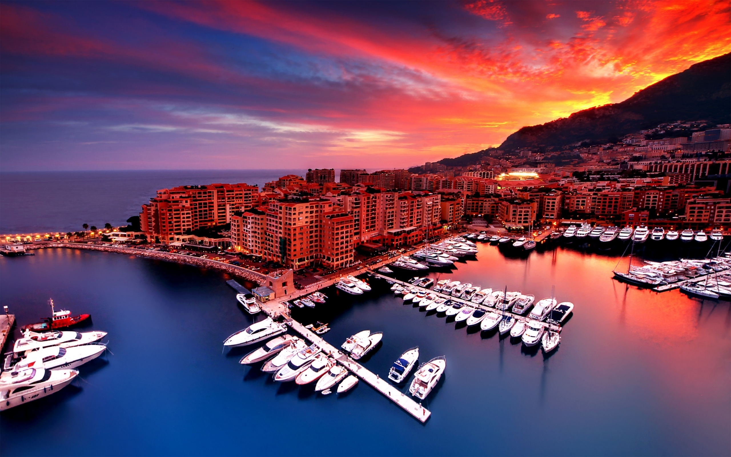 Sunrise in Monaco for 2560 x 1600 widescreen resolution