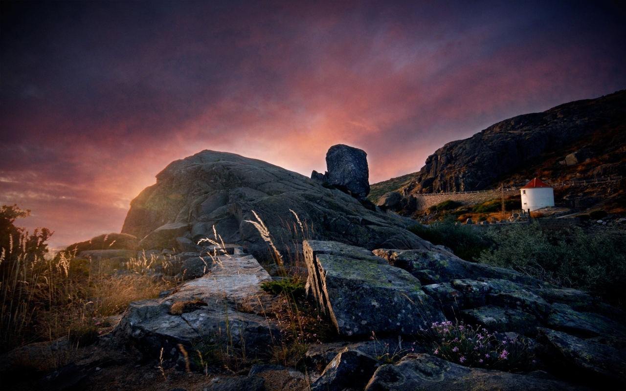 Sunset at Serra Da Estrela for 1280 x 800 widescreen resolution