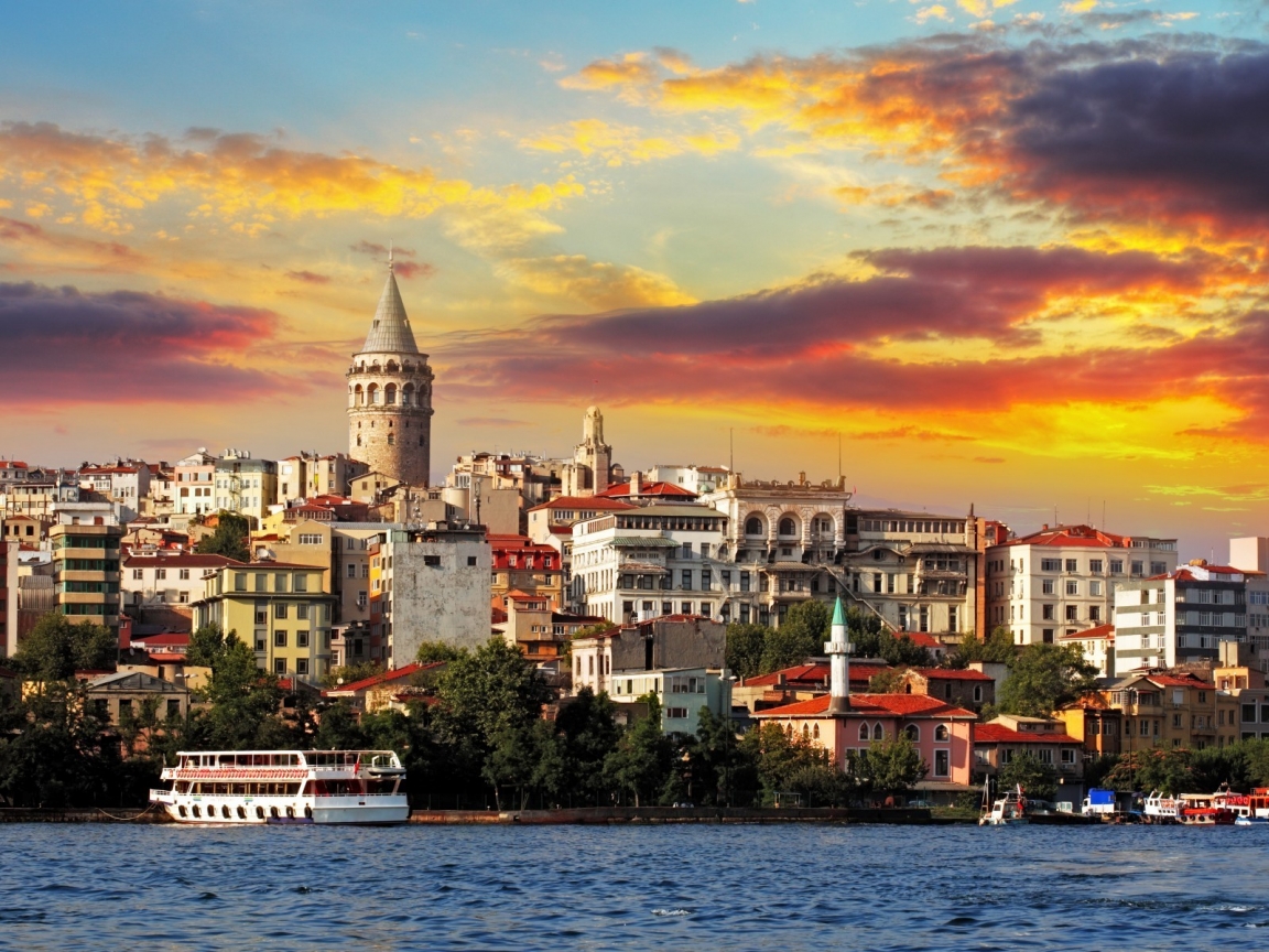 Sunset in Istambul for 1152 x 864 resolution