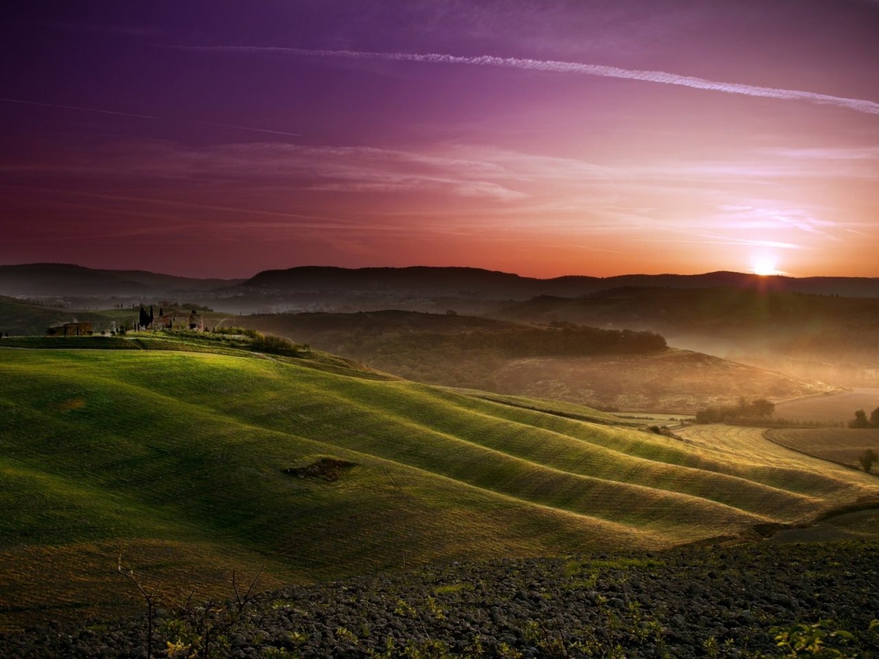 Sunset in Tuscany for 1280 x 960 resolution