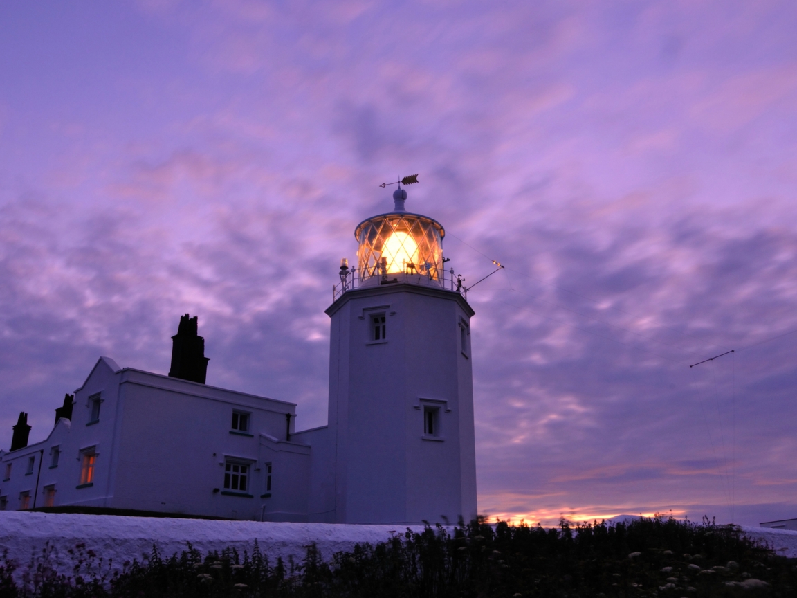 Sunset view Lighthouse for 1152 x 864 resolution