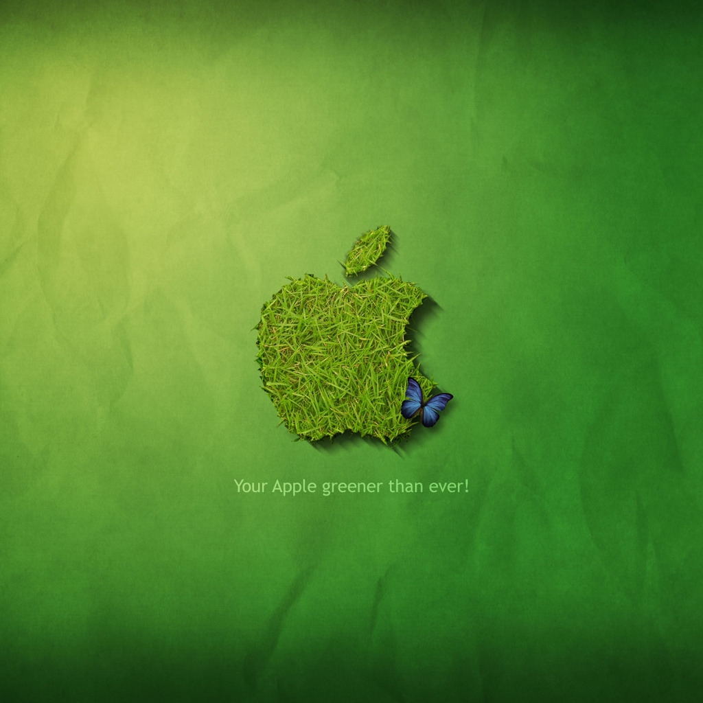 Super Green Apple for 1024 x 1024 iPad resolution