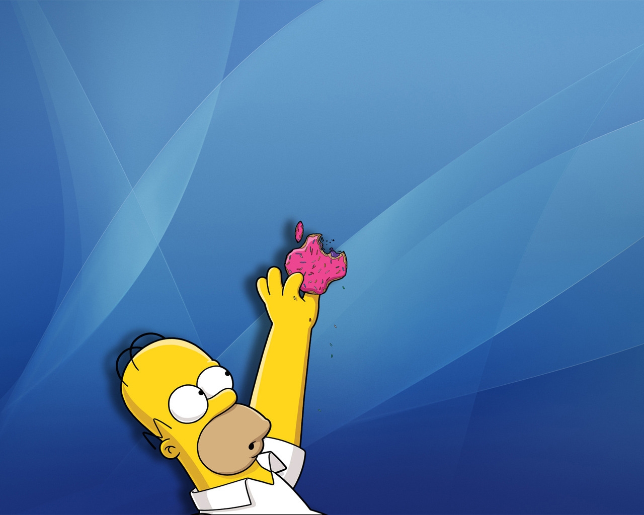 Super Simpsons Homer Apple for 1280 x 1024 resolution