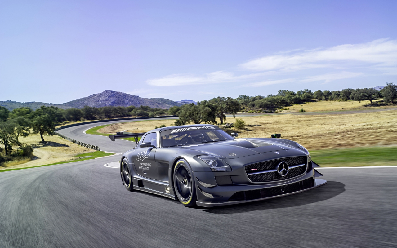 Superb Mercedes-Benz SLS AMG for 1280 x 800 widescreen resolution