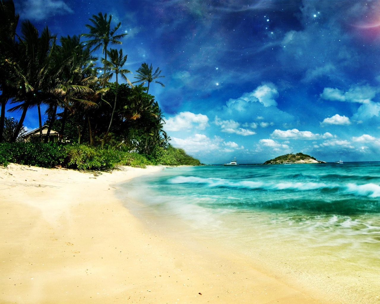 Superb Ocean Beach for 1280 x 1024 resolution