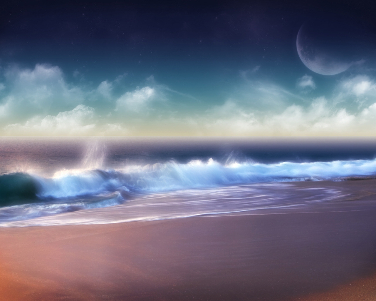Superb Ocean Sunset for 1280 x 1024 resolution