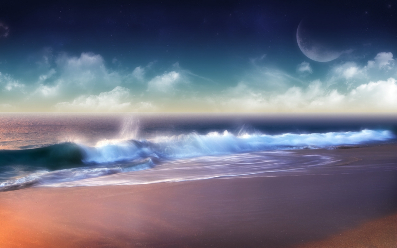 Superb Ocean Sunset for 1280 x 800 widescreen resolution