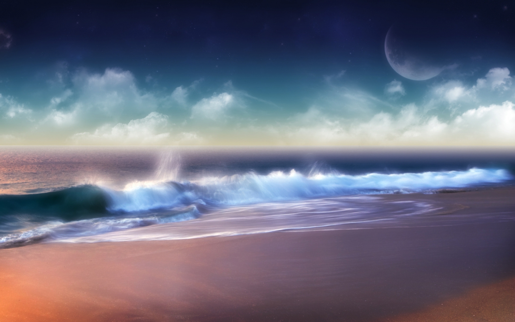Superb Ocean Sunset for 1680 x 1050 widescreen resolution