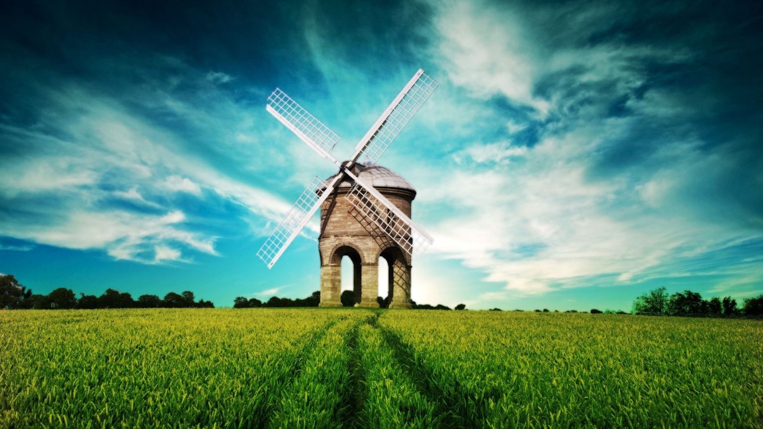 Superb Windmill for 1536 x 864 HDTV resolution