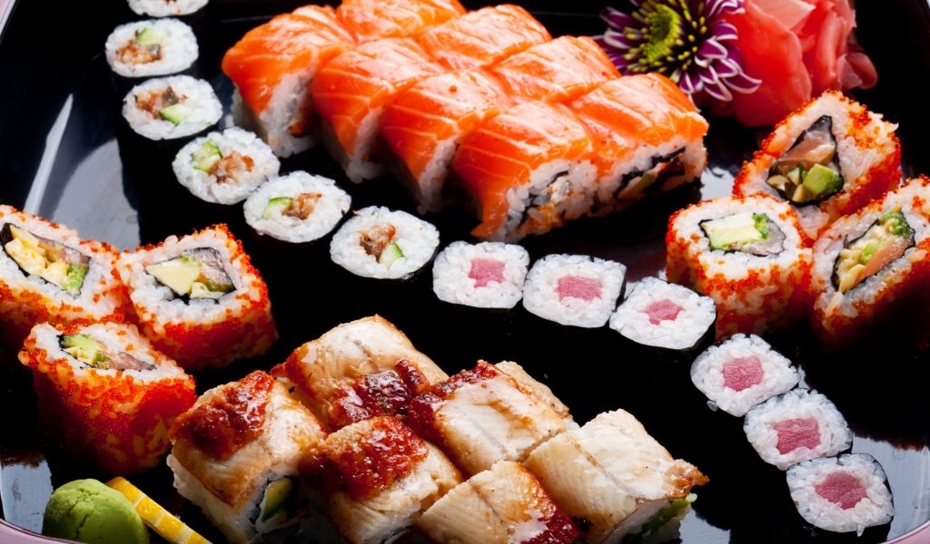 Sushi for 1024 x 600 widescreen resolution