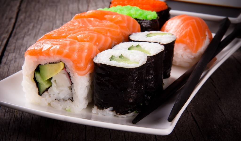 Sushi Rolls for 1024 x 600 widescreen resolution