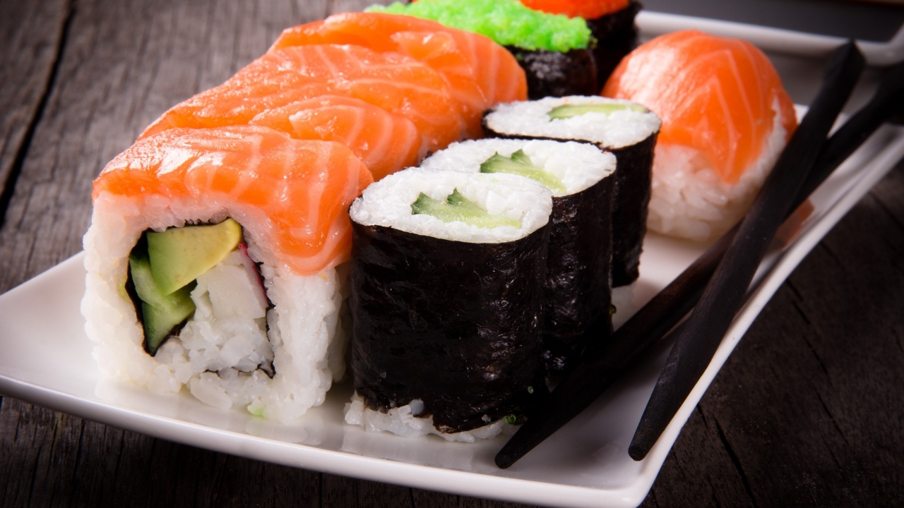 Sushi Rolls for 1280 x 720 HDTV 720p resolution