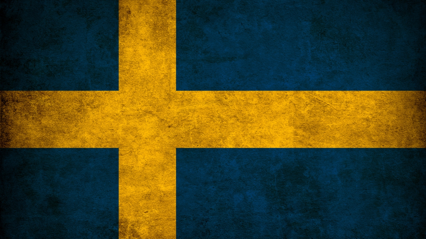 Swedish Flag for 1366 x 768 HDTV resolution