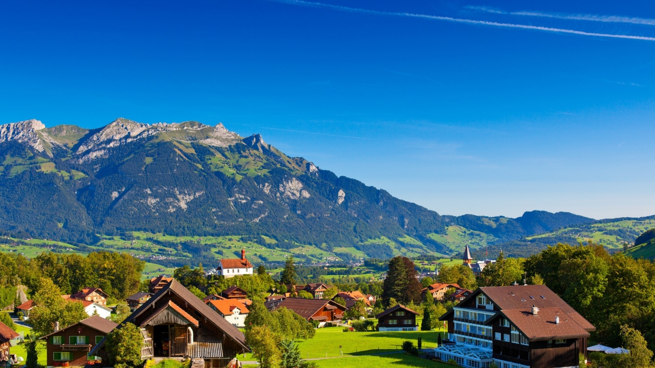 Swiss Alps for 1280 x 720 HDTV 720p resolution