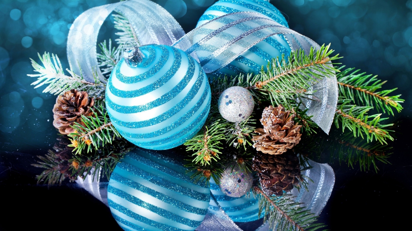 Table Christmas Ornament for 1366 x 768 HDTV resolution