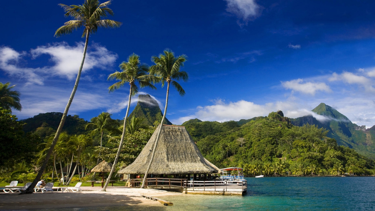 Tahiti Island for 1280 x 720 HDTV 720p resolution