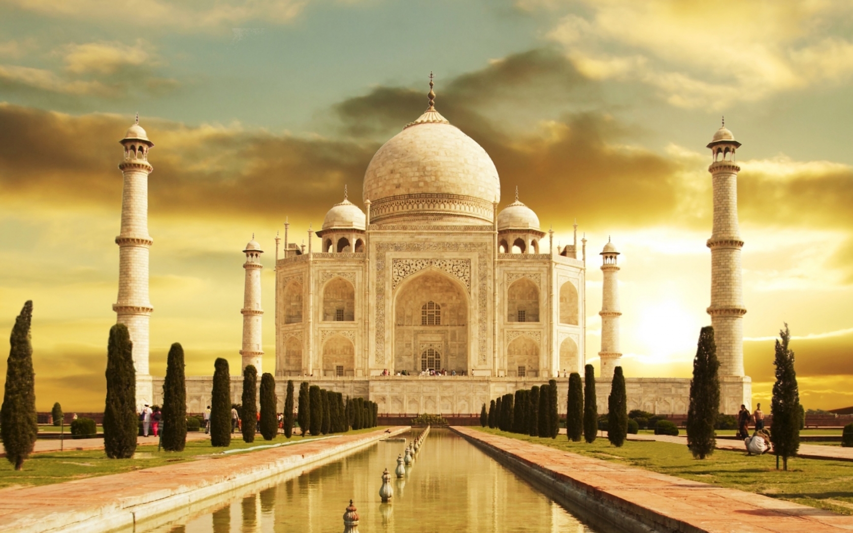 Taj Mahal India for 1680 x 1050 widescreen resolution