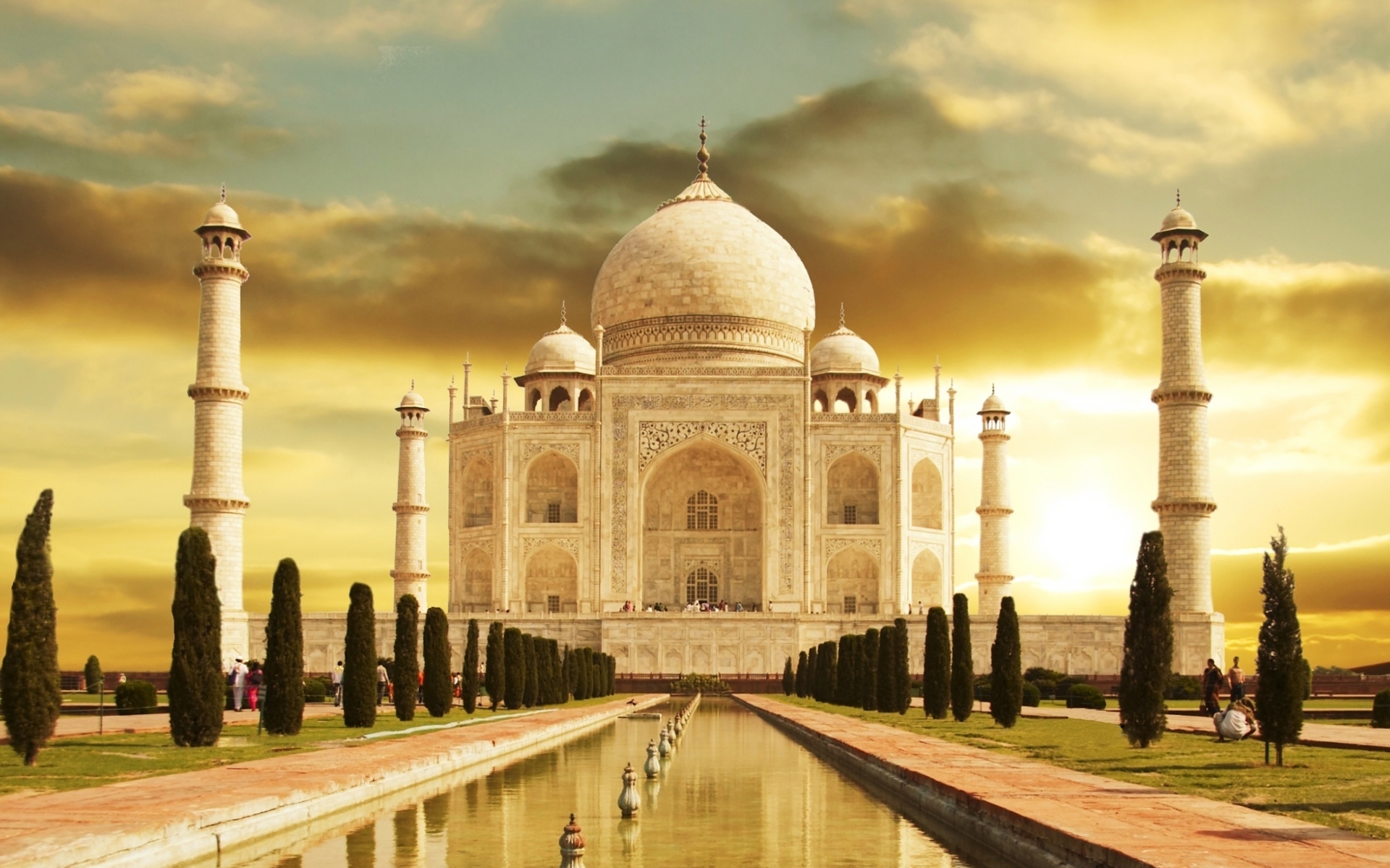 Taj Mahal India for 1920 x 1200 widescreen resolution