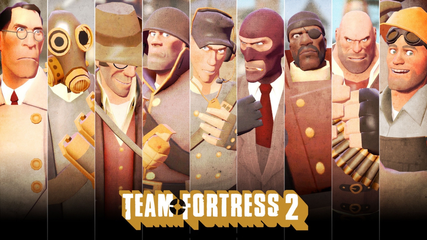 Team Fortress 2 for 1366 x 768 HDTV resolution