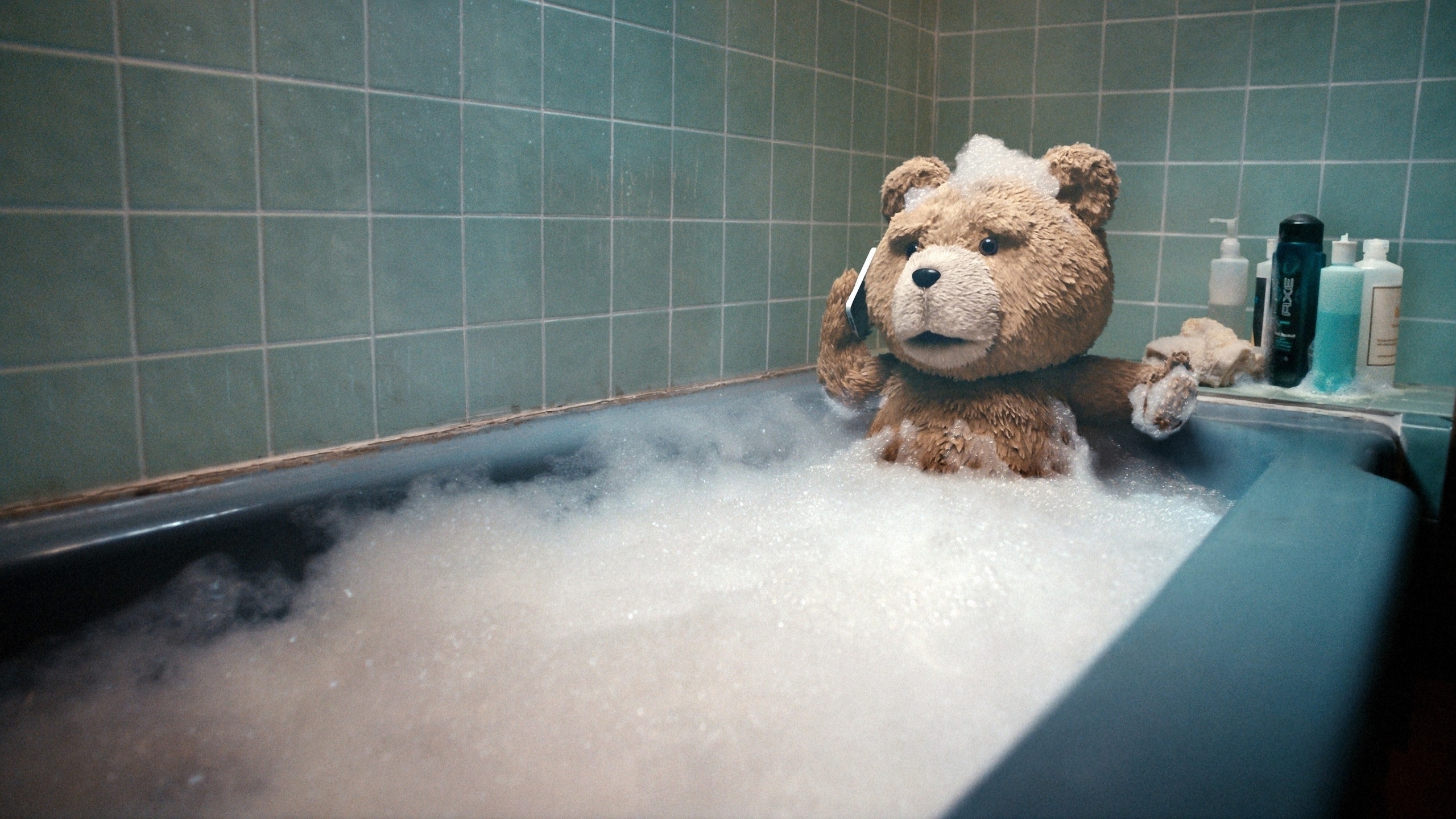 Ted taking a Bath for 2560x1440 HDTV resolution