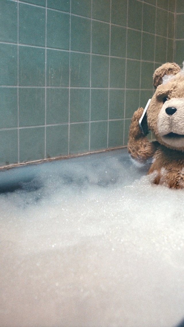 Ted taking a Bath for 640 x 1136 iPhone 5 resolution