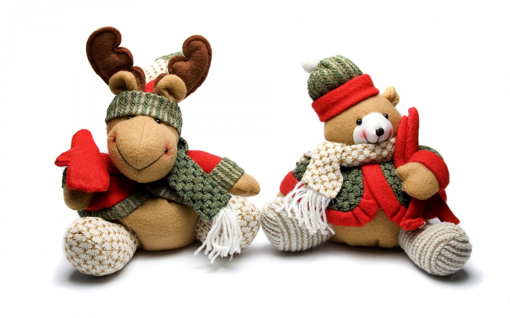 Teddy Bear and Reindeer Toy for 1680 x 1050 widescreen resolution