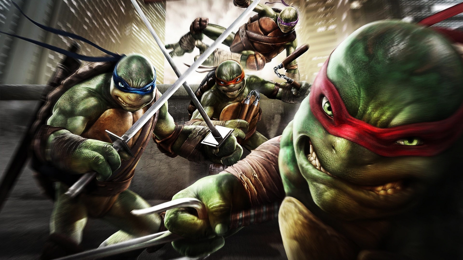 Teenage Mutant Ninja Turtles Out Of The Shadows for 1536 x 864 HDTV resolution