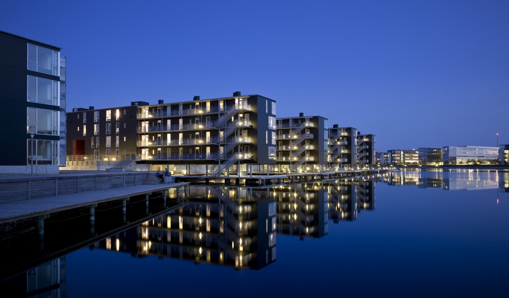 Teglvrkshavnen Block in Copenhagen for 1024 x 600 widescreen resolution