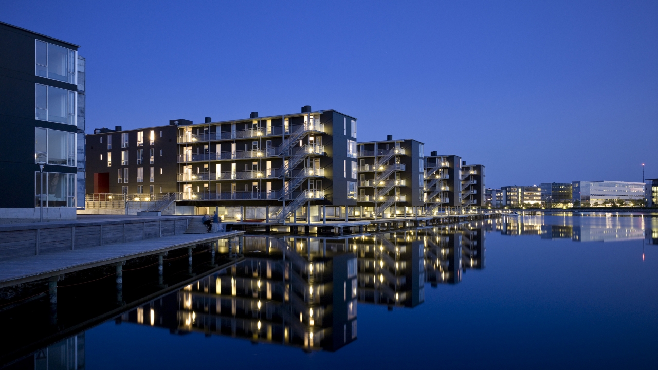 Teglvrkshavnen Block in Copenhagen for 1280 x 720 HDTV 720p resolution