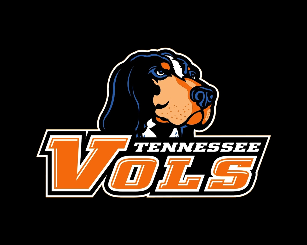 Tennessee Vols Logo Black for 1280 x 1024 resolution