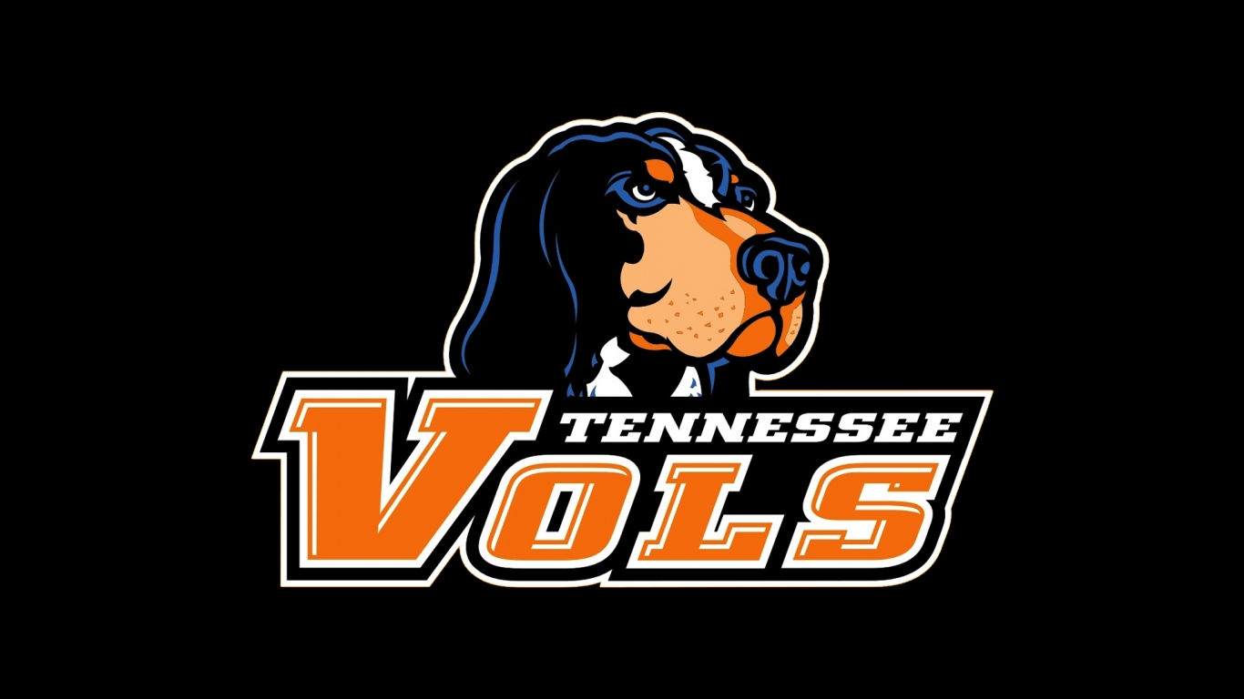 Tennessee Vols Logo Black for 1366 x 768 HDTV resolution
