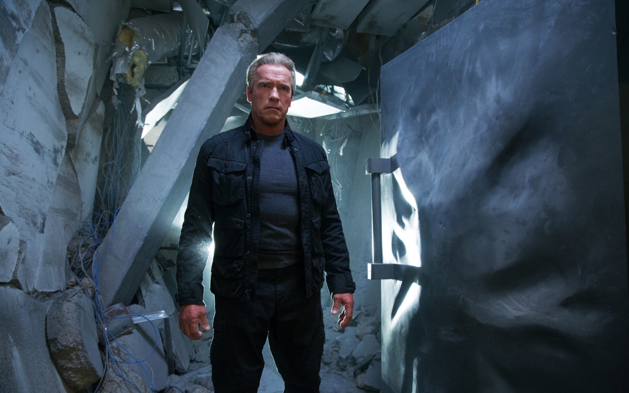 Terminator Genisys Arnold Schwarzenegger for 1280 x 800 widescreen resolution