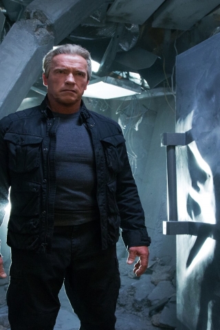 Terminator Genisys Arnold Schwarzenegger for 320 x 480 iPhone resolution