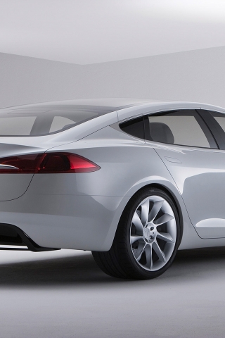 Tesla Model S Rear 2015 for 320 x 480 iPhone resolution