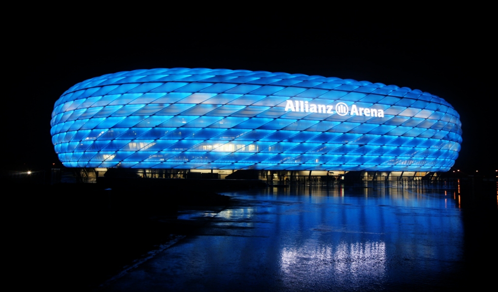 The Allianz Arena Munich for 1024 x 600 widescreen resolution