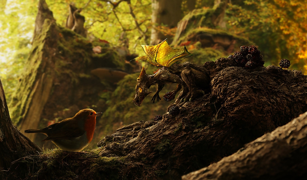 The Amber Dragons for 1024 x 600 widescreen resolution