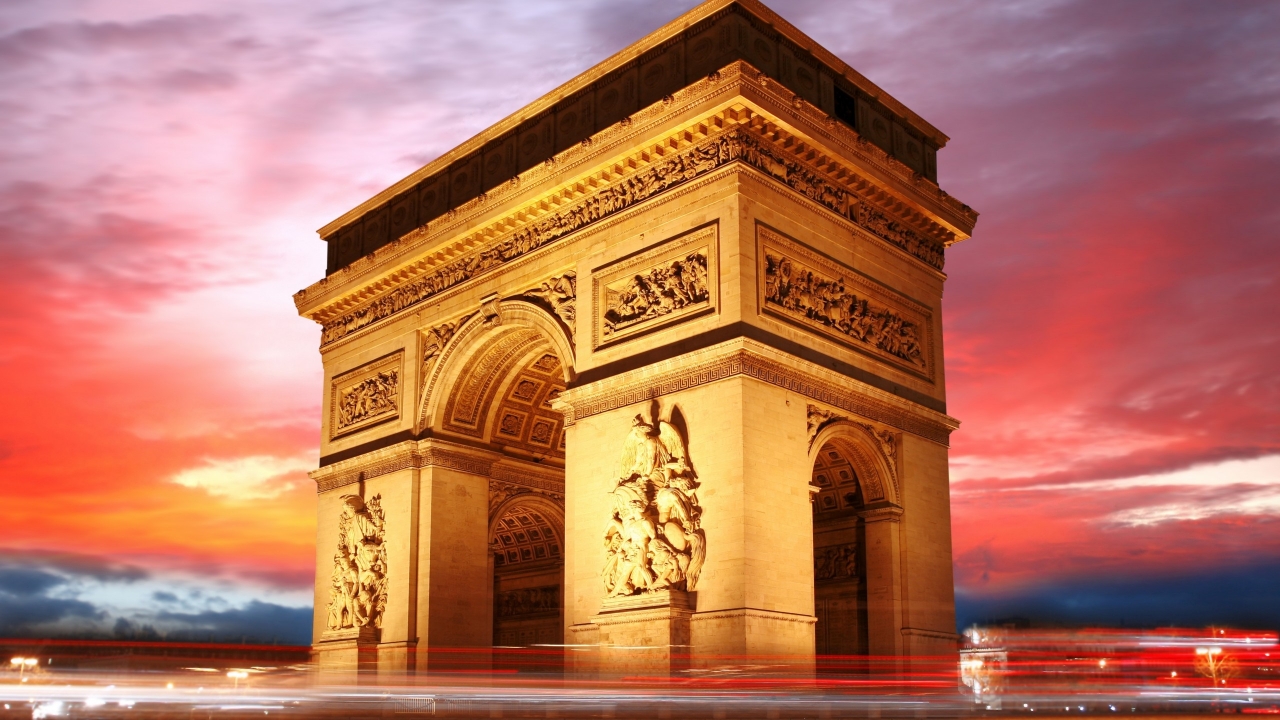 The Arc de Triomphe for 1280 x 720 HDTV 720p resolution