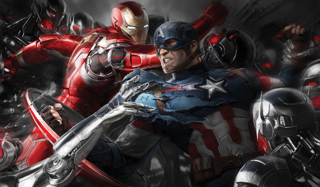 The Avengers Age of Ultron Superheroes for 1024 x 600 widescreen resolution