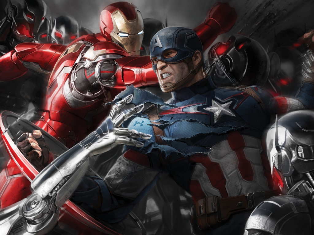 The Avengers Age of Ultron Superheroes for 1024 x 768 resolution