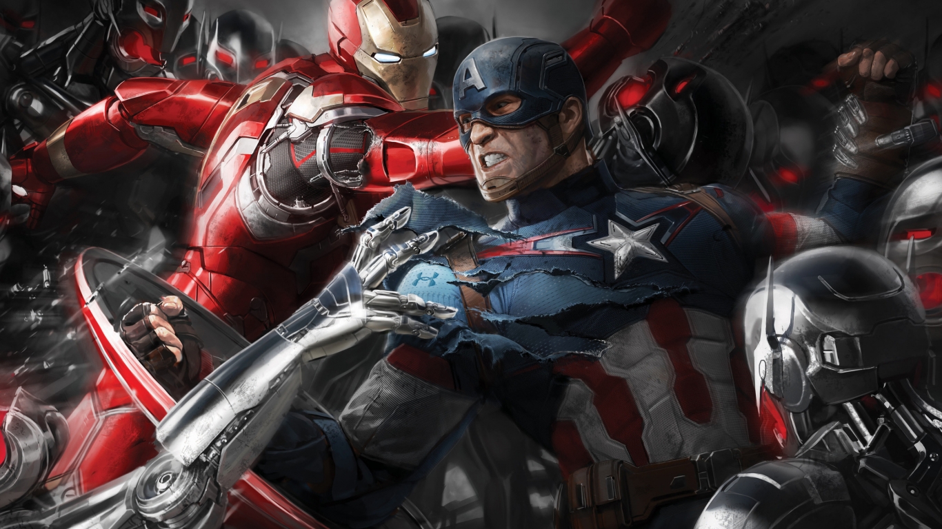 The Avengers Age of Ultron Superheroes for 1366 x 768 HDTV resolution
