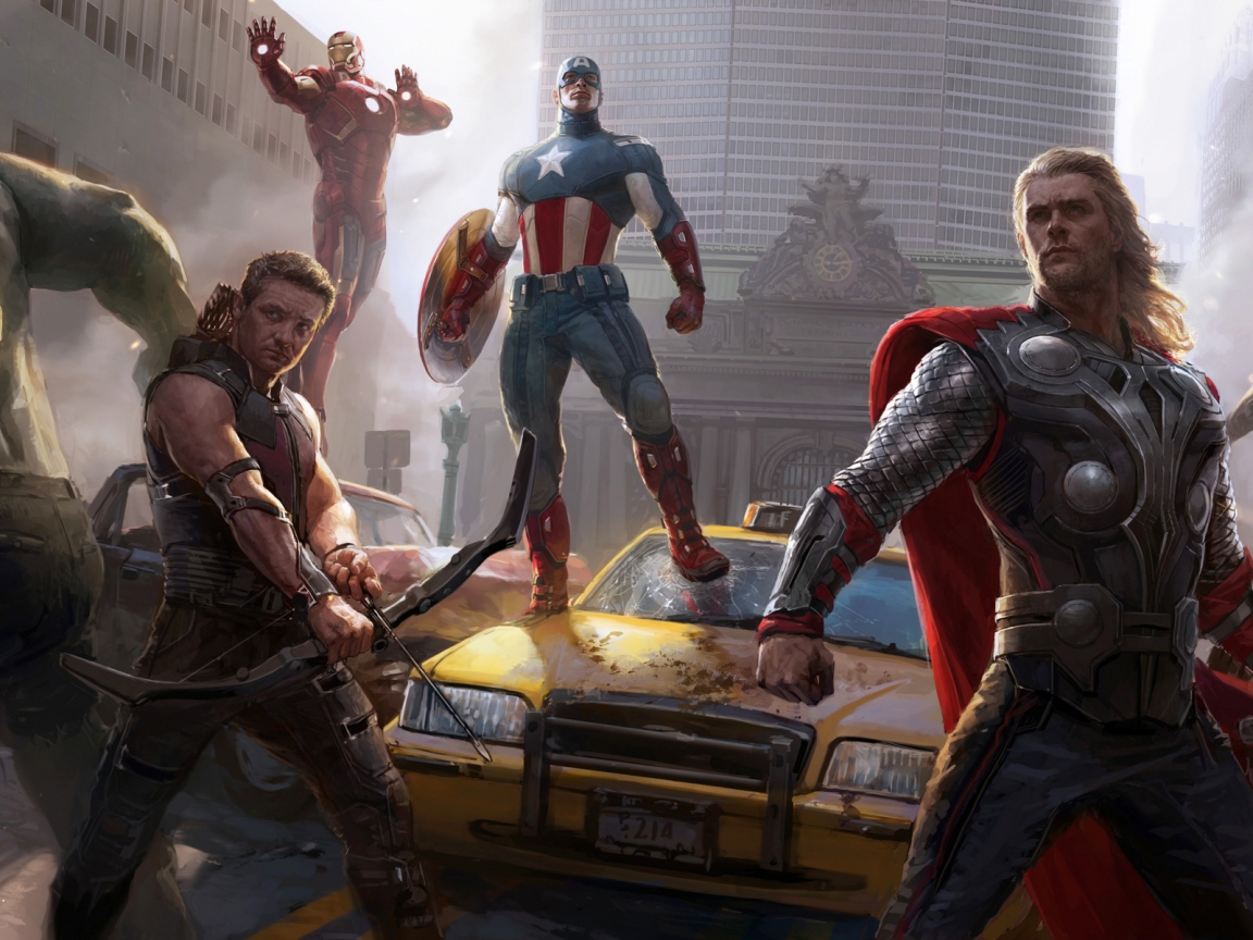 The Avengers Drawing for 1152 x 864 resolution