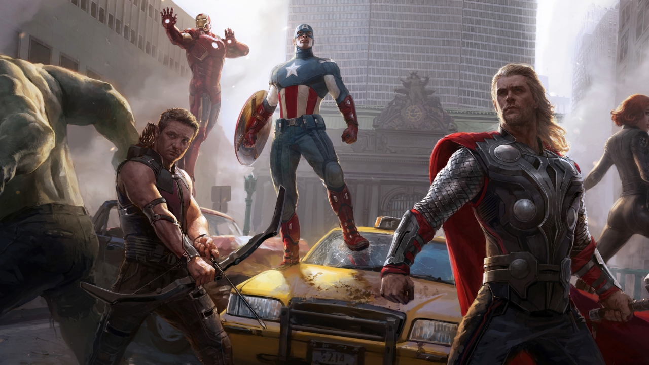 The Avengers Drawing for 1280 x 720 HDTV 720p resolution