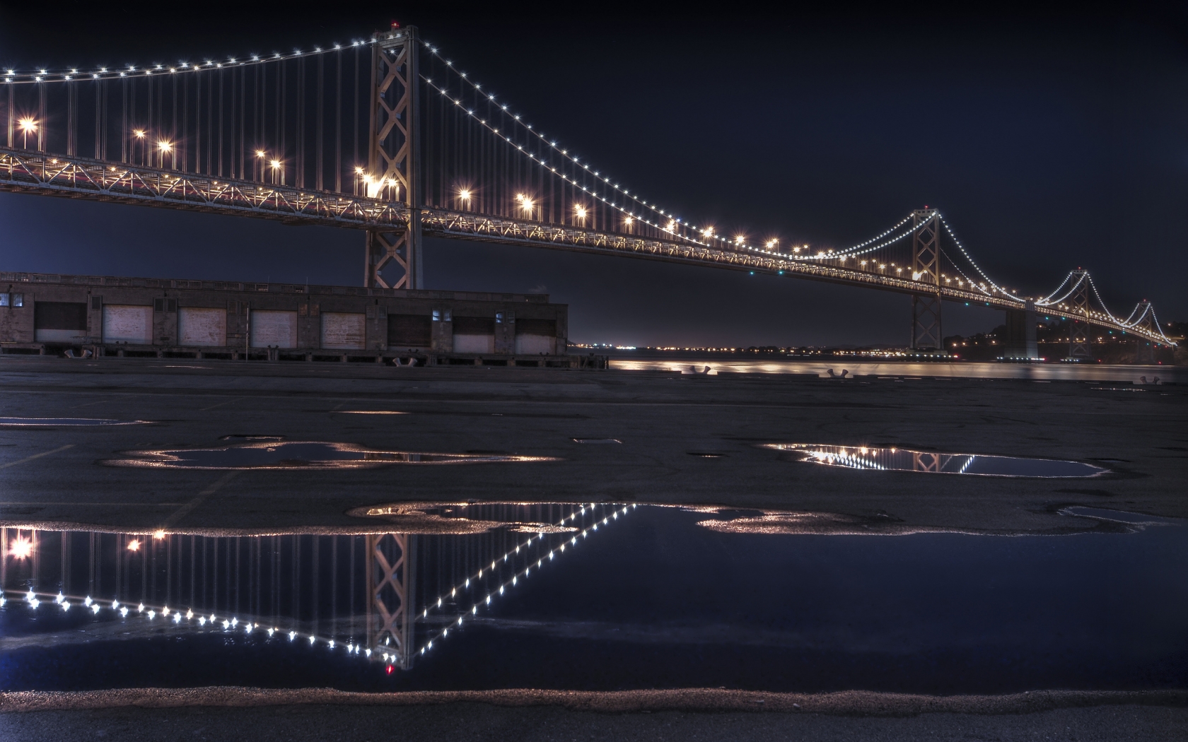 The Bay Bridge Reflecting for 1680 x 1050 widescreen resolution