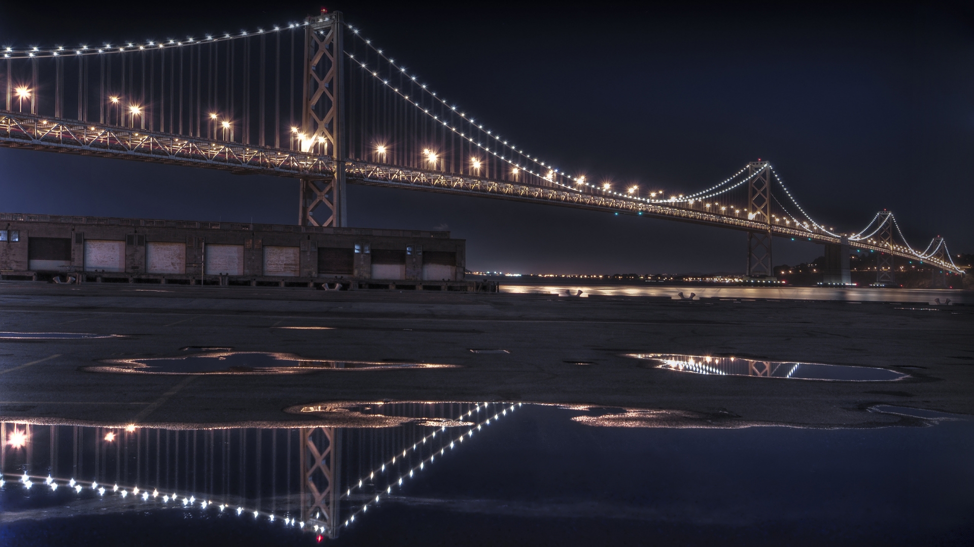 The Bay Bridge Reflecting for 1920 x 1080 HDTV 1080p resolution