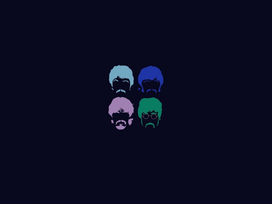 The Beatles Art Faces for 1152 x 864 resolution