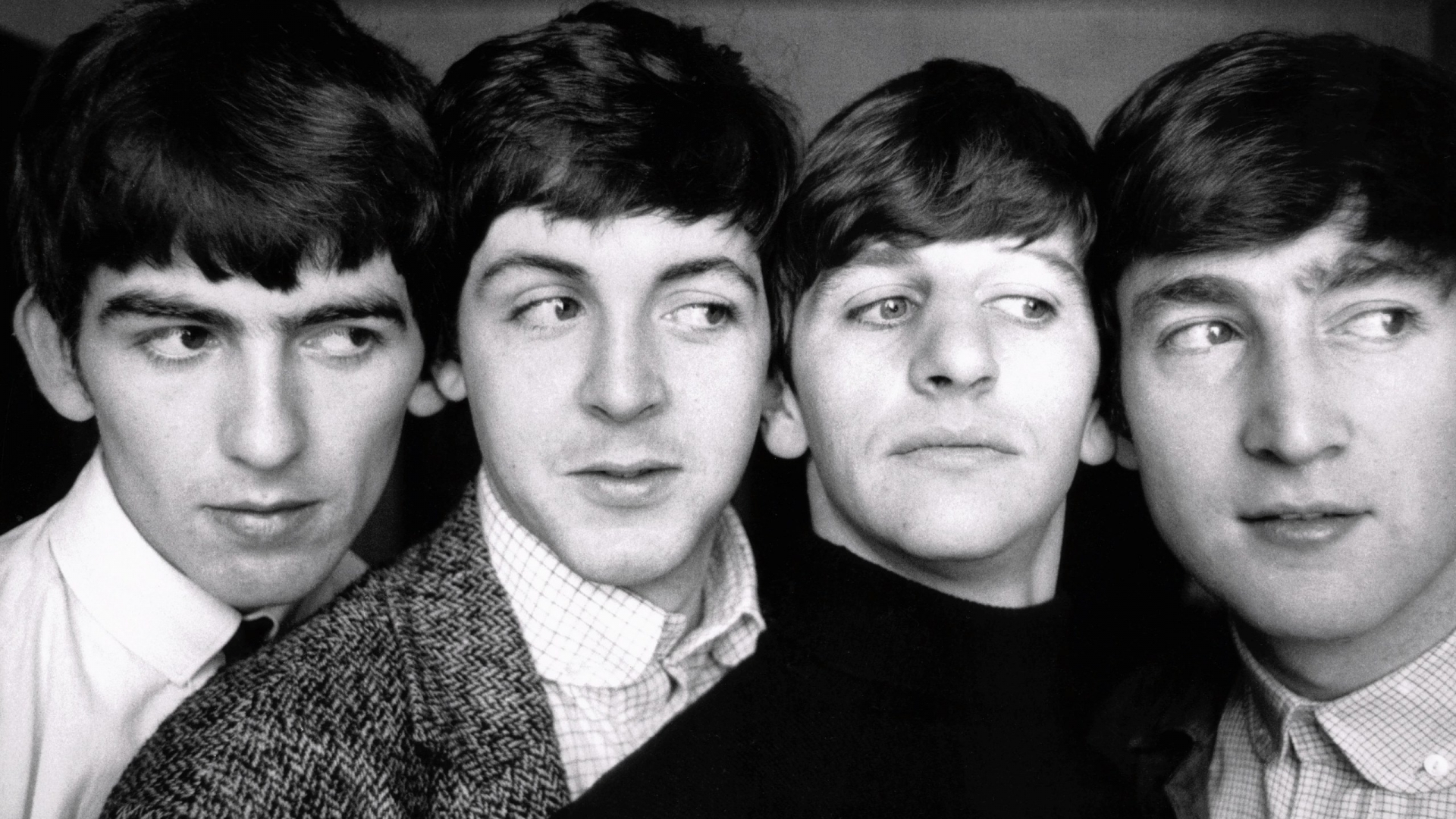The Beatles Black and White for 1920 x 1080 HDTV 1080p resolution